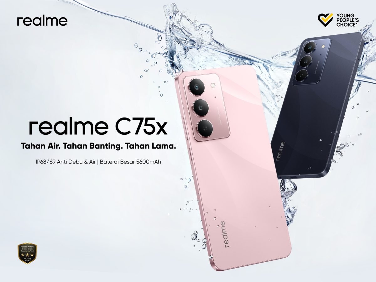 Realme C75x Resmi Meluncur di Indonesia, Hadir dengan Tiga Sertifikasi Tahan Air