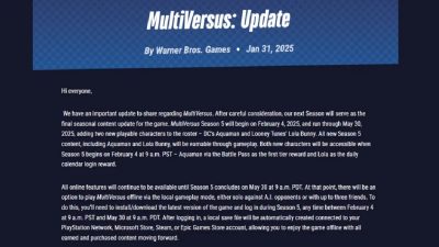 Warner Bros Umumkan MultiVersus Tutup Lagi, Fans Kecewa!